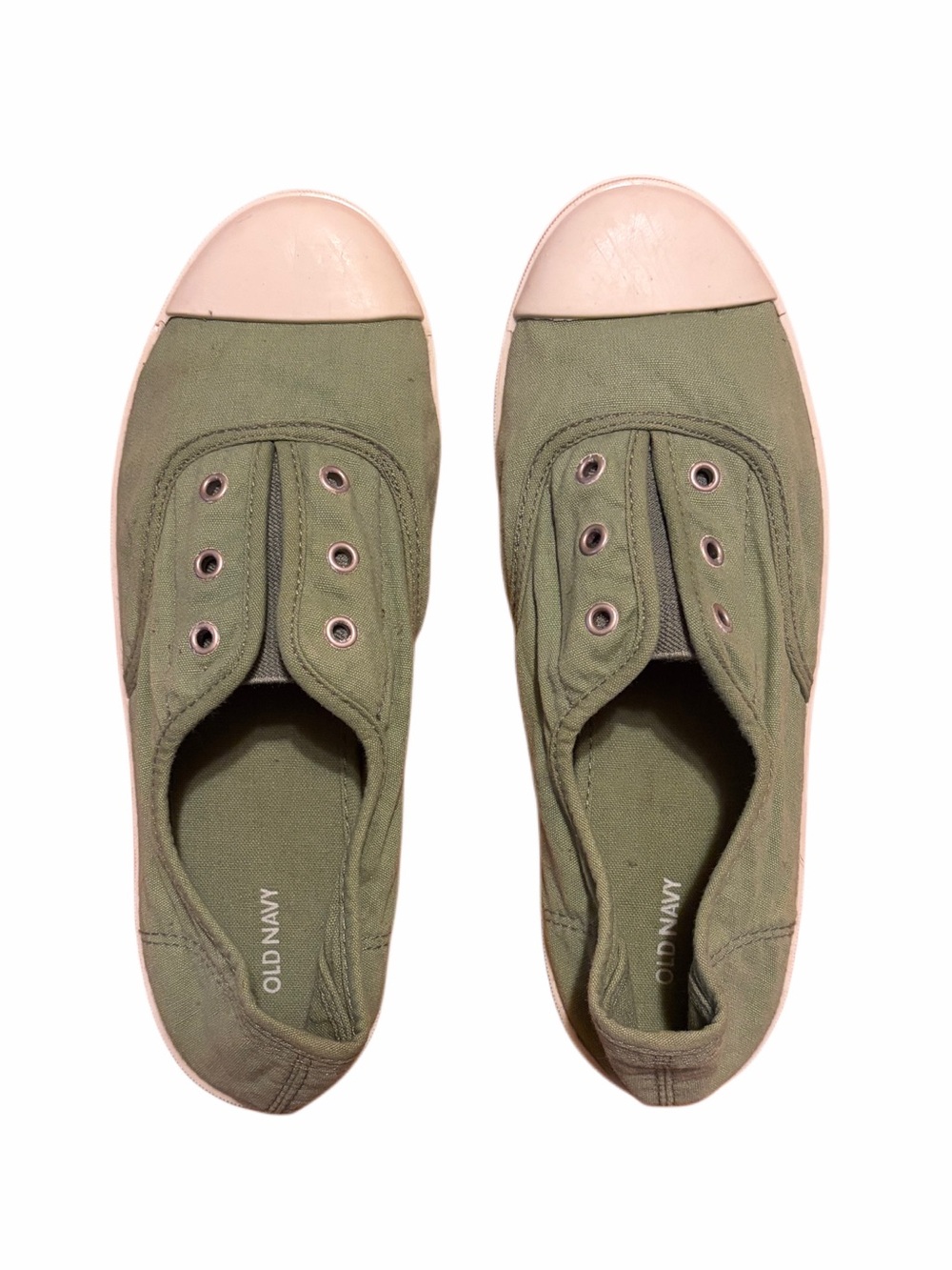 NWOT Old Navy Olive Green Size 9 Canvas Slip-On Sneakers
